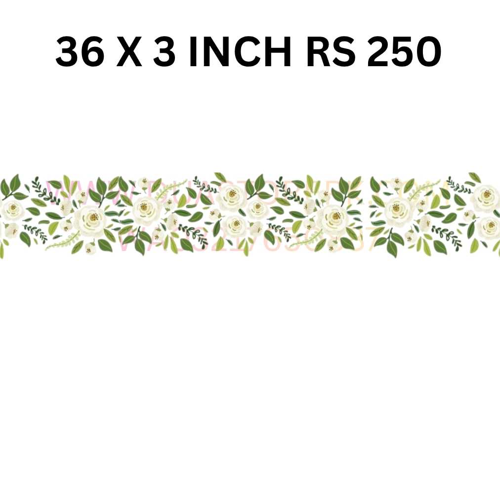 GREEN FLOWER BORDER LACE IRON ON PATCH INDEPEDENCE DAY SPECIAL