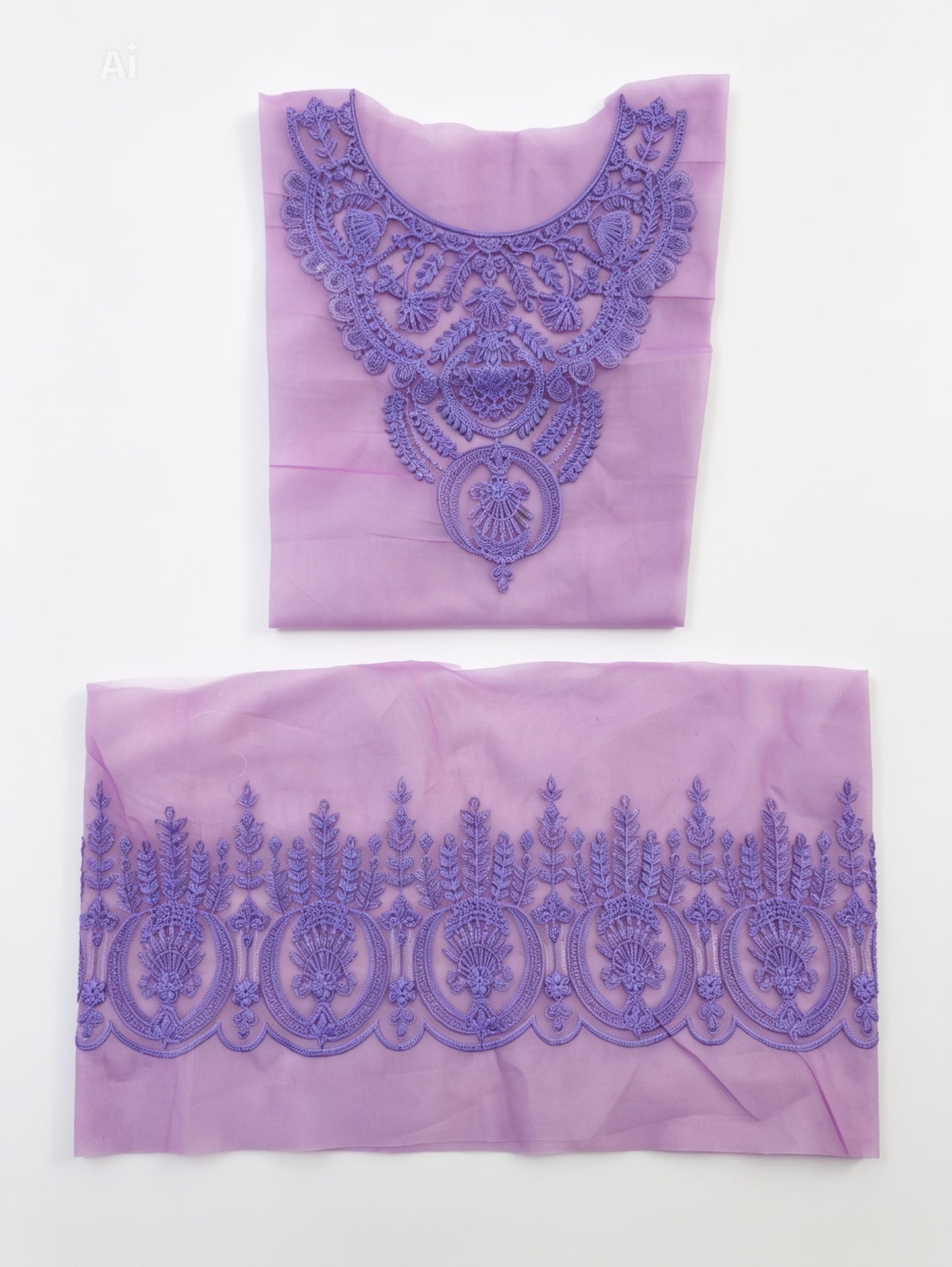 EMBRIODERY & SITARI WORK NECK TRENDING NECK DESIGN WITH BORDER