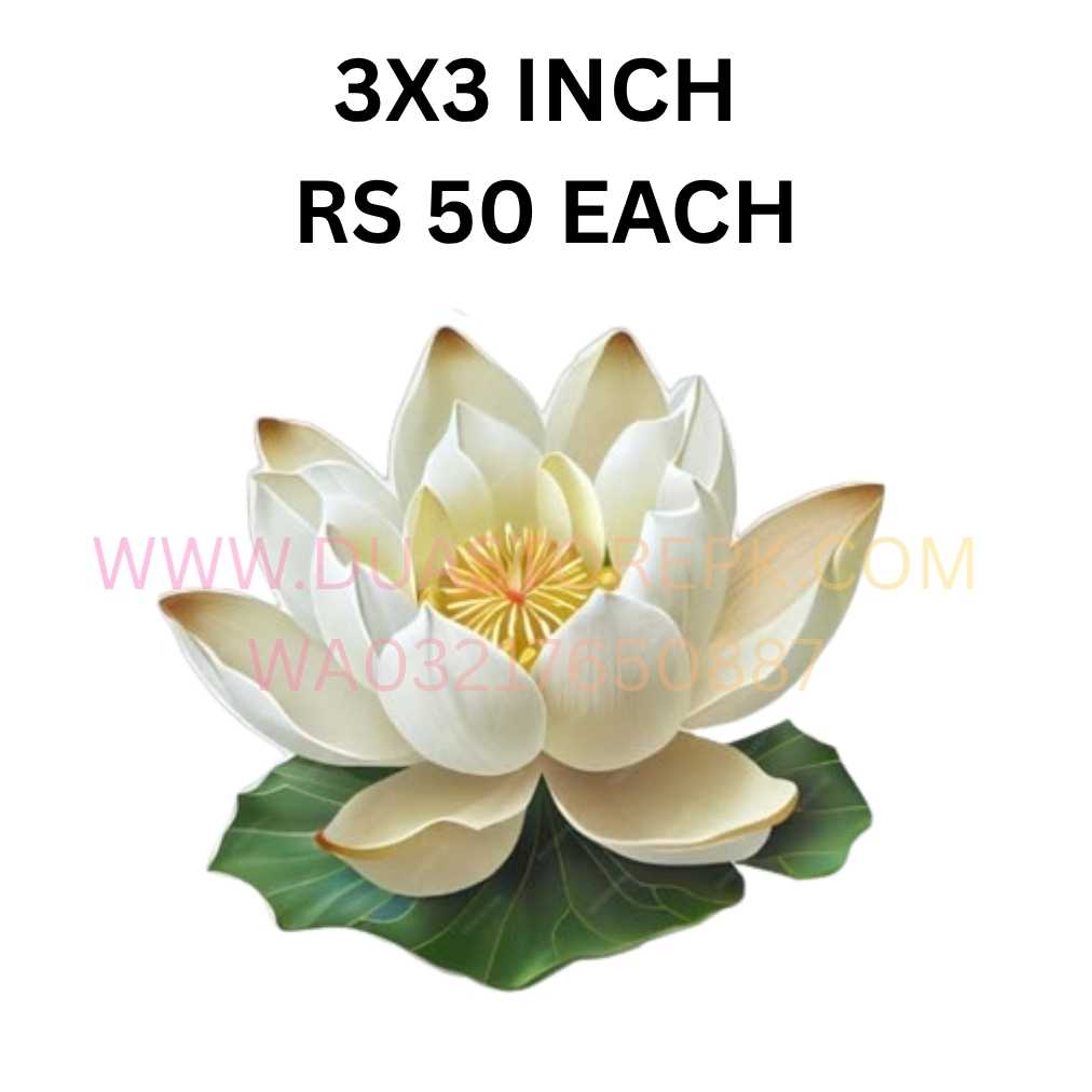WHITE FLOWER IRON ON PATCH PREMIUM QUALITY