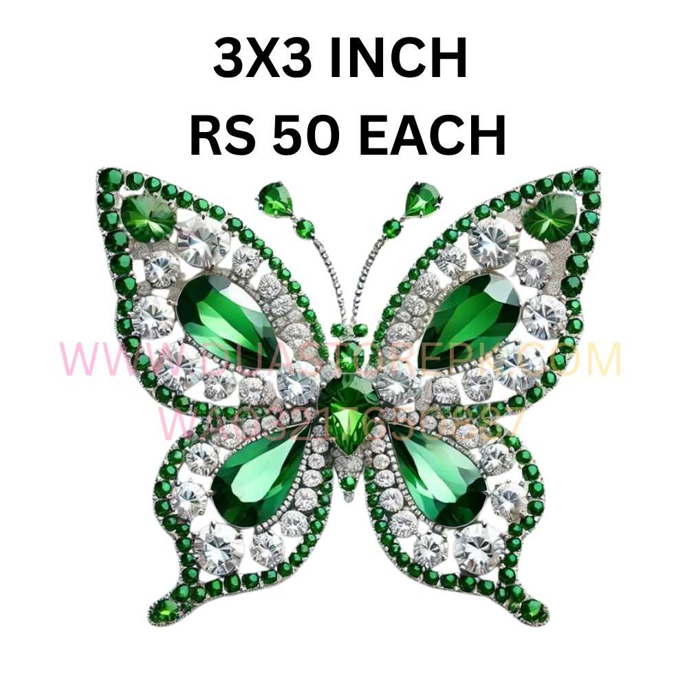 BUTTERFLY WITH PEAR EFFECT IRON ON PATCH INDEPEDENCE DAY SPECIAL