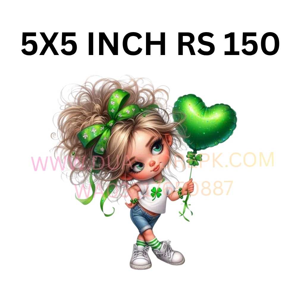 DOLL WITH GREEN BALLOON INDEPEDENCE DAY SPECIAL