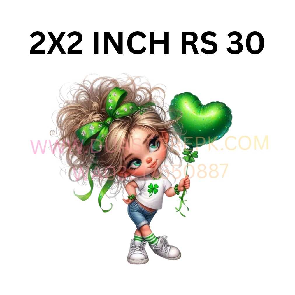 DOLL WITH GREEN BALLOON INDEPEDENCE DAY SPECIAL SMALL