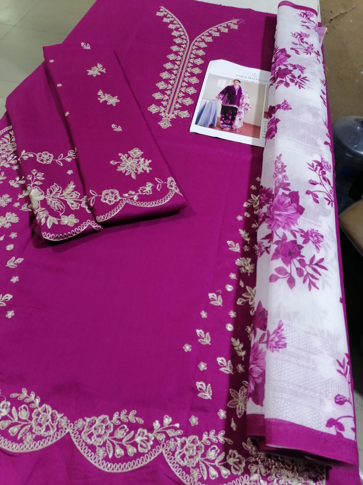 Zara Shahjahan 3PC Lawn Collection ✨ Article 003