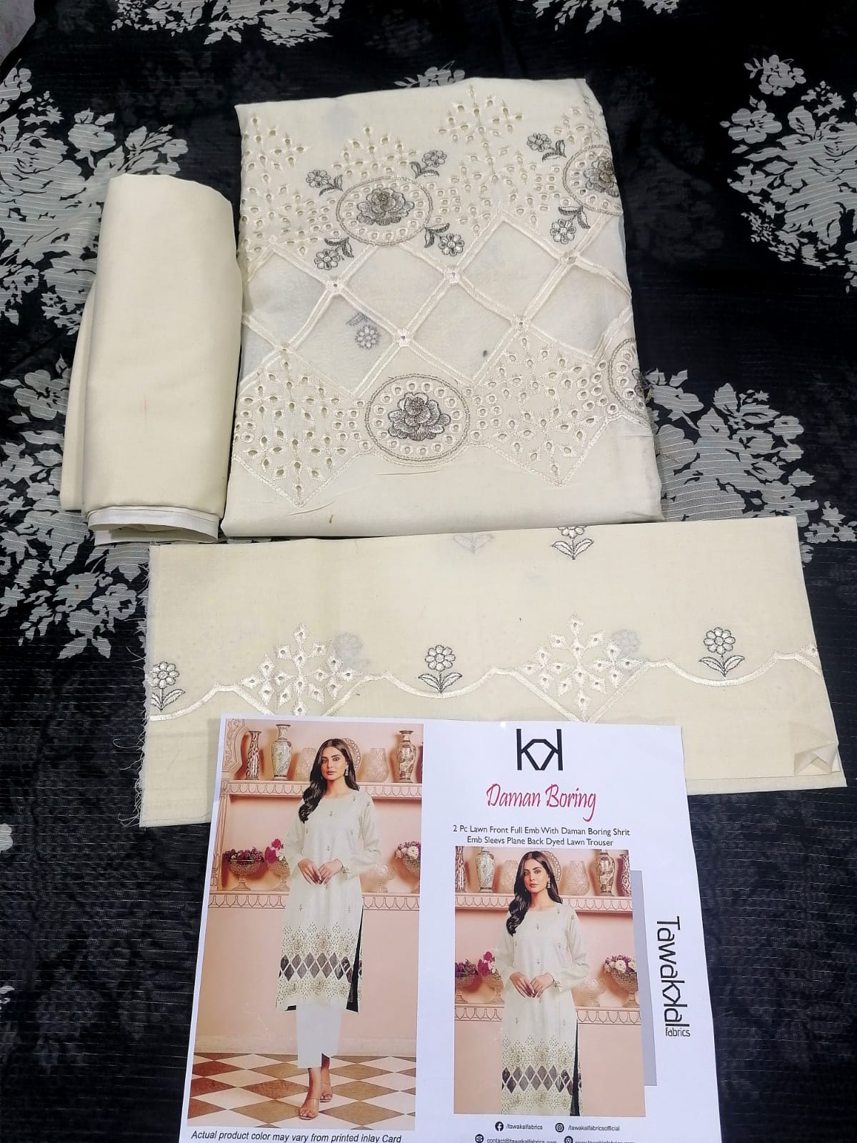 3 PCS EMBROIDERED LAWN - JAZMIN BRAND ARTICLE 0005