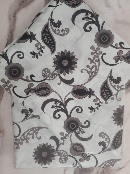 2PCS (SHIRT + TROUSER) UNSTITCH DIGITAL LAWN - WHITE + GREY