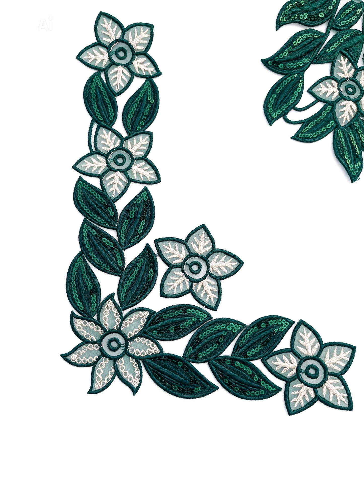 EMROIDERED NECK AND BORDER WITH BEAUTIFUL SEQUENS WORK