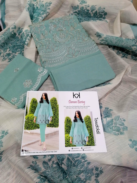 3 PCS  EMBROIDERED LAWN - JAZMIN BRAND ARTICLE 0002