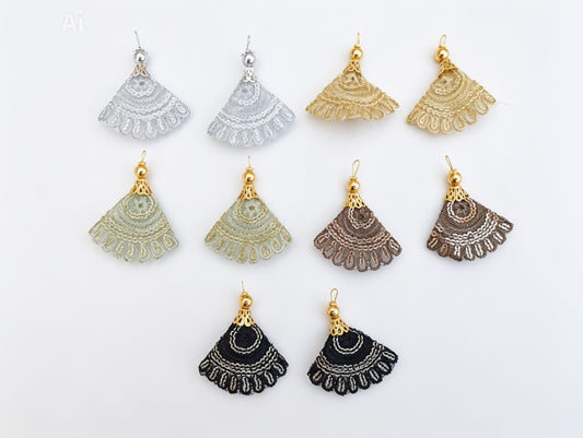 4 PCS EMBROIDERY PATCH FOR DAMAN & DUPATA - WITH BEAUTIFUL SEQUENCE WORK
