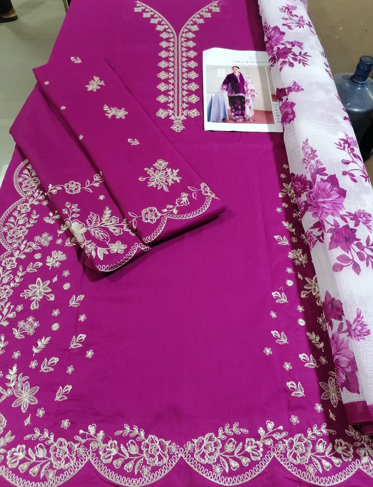 Zara Shahjahan 3PC Lawn Collection ✨ Article 003