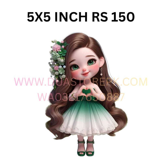 CUTE DOLL IRON ON PATCH 001 INDEPENDENCE DAY SPECIAL