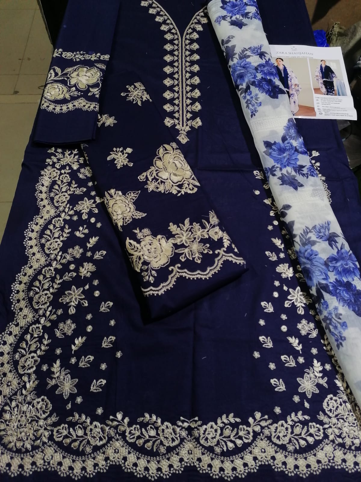 Zara Shahjahan 3PC Lawn Collection ✨ Article 004