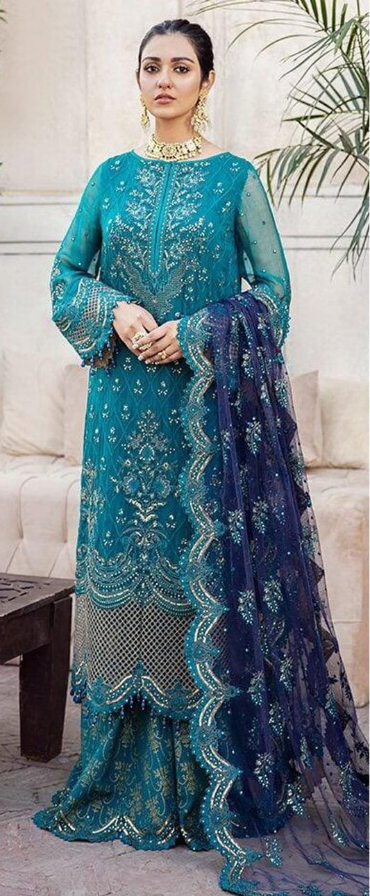 3 PCS  EMBROIDERED LAWN - JAZMIN BRAND ARTICLE 0006