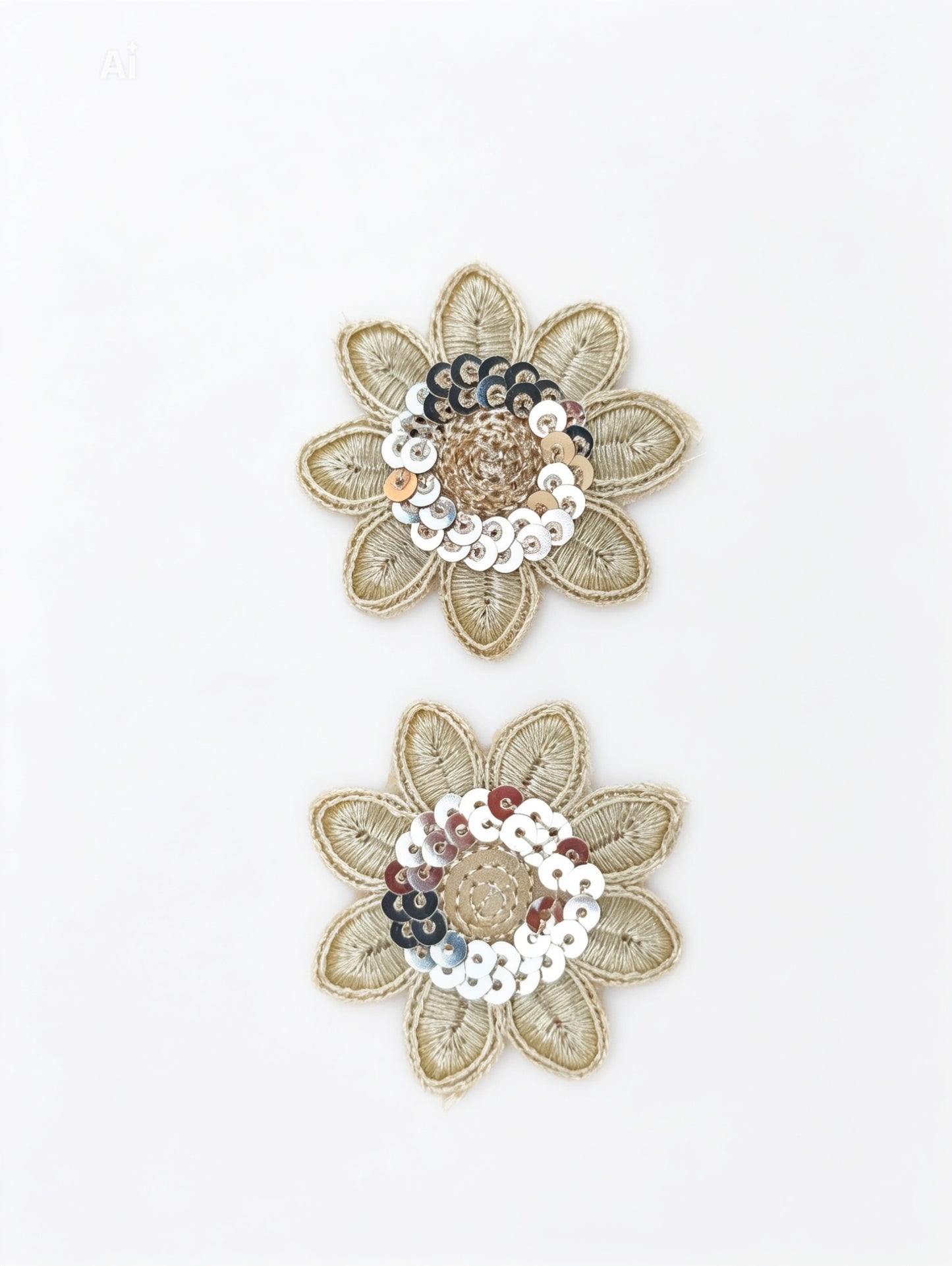 Handcrafted Floral Motif – Pearl & Sitara Embroidery Patch