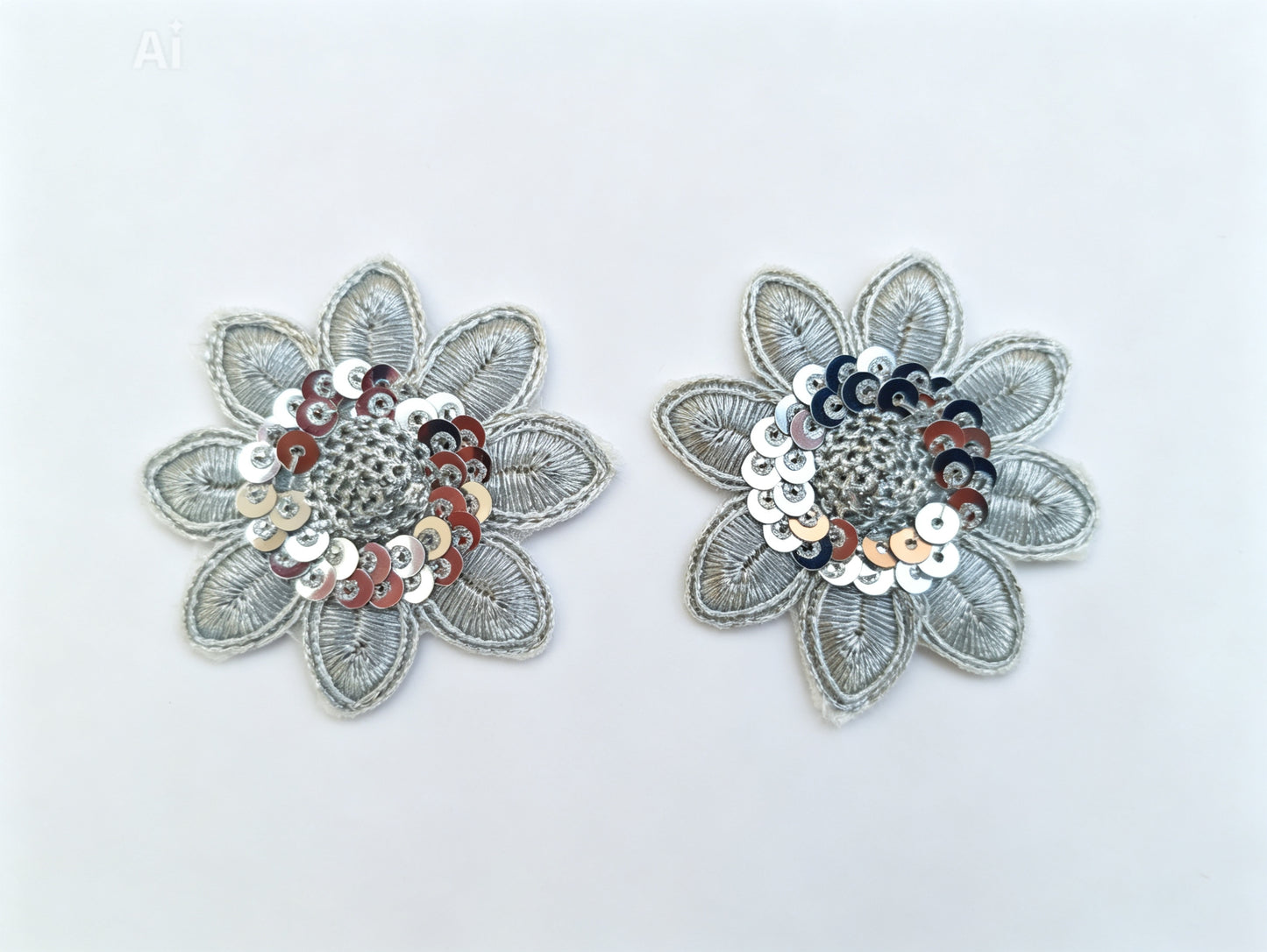 Handcrafted Floral Motif – Pearl & Sitara Embroidery Patch