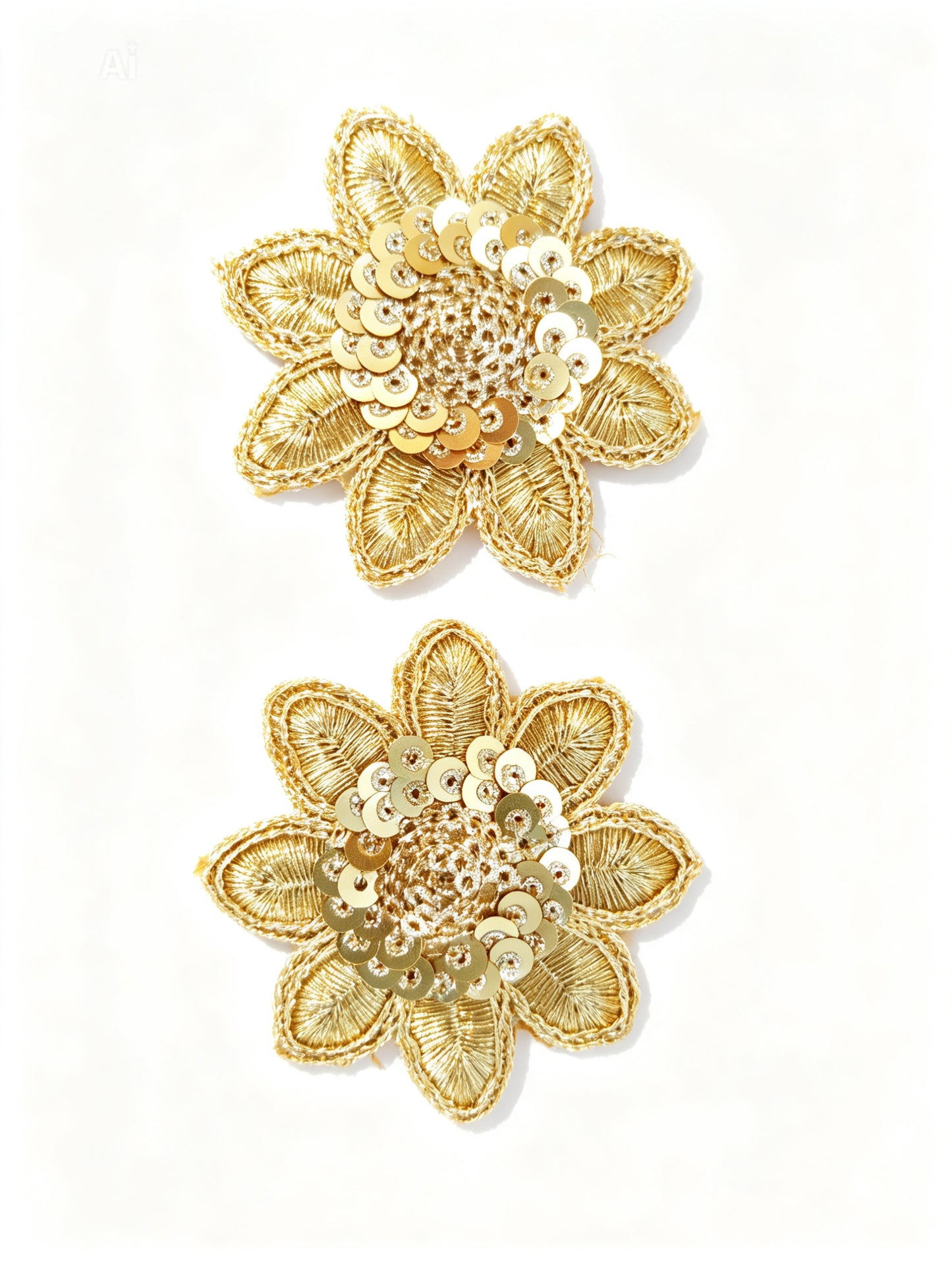 Handcrafted Floral Motif – Pearl & Sitara Embroidery Patch