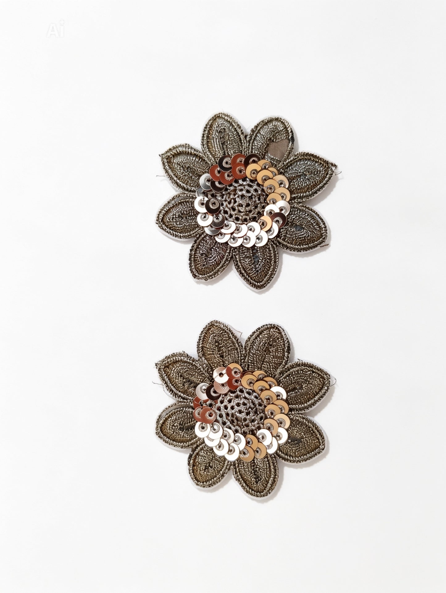 Handcrafted Floral Motif – Pearl & Sitara Embroidery Patch
