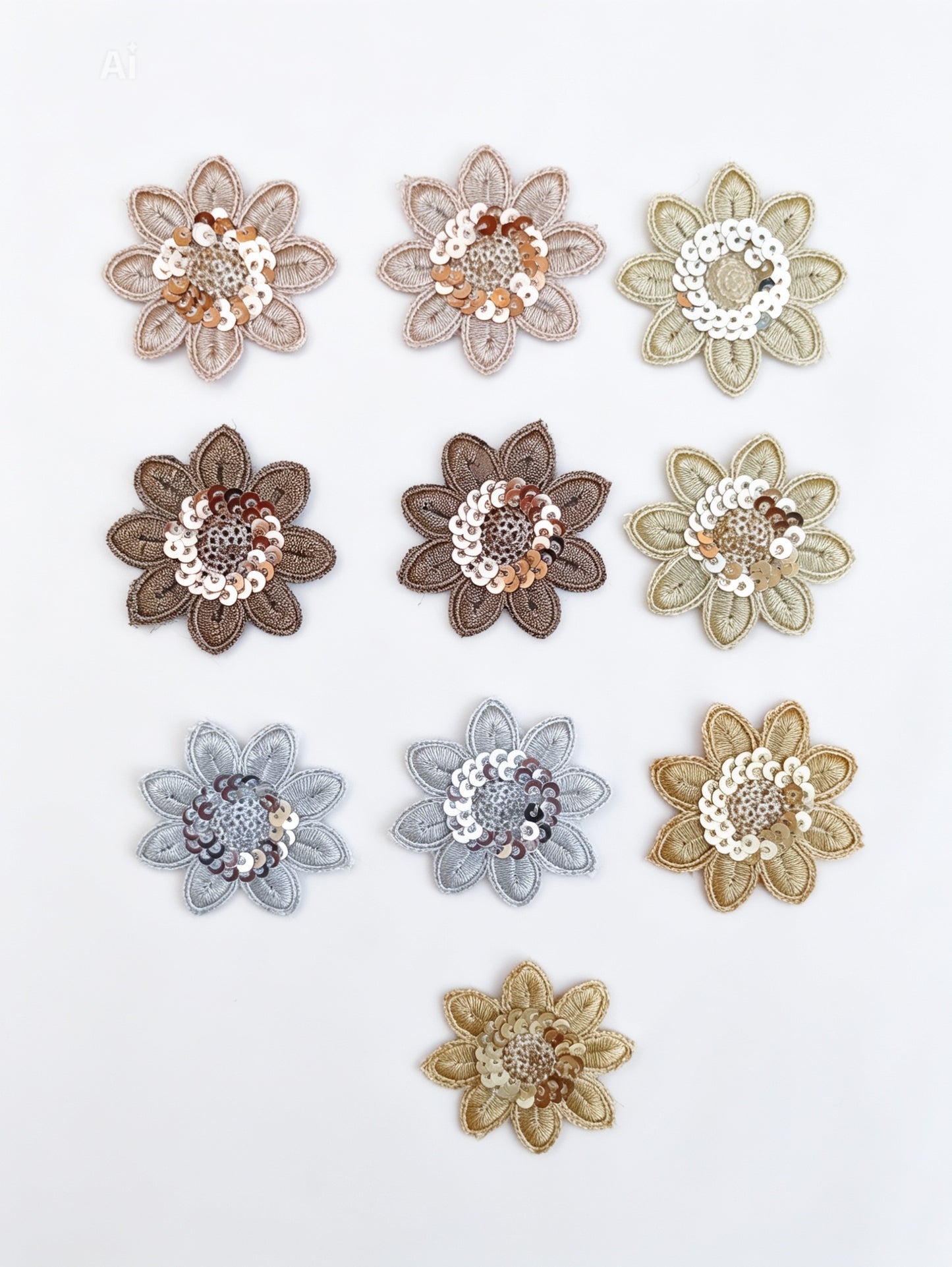 Handcrafted Floral Motif – Pearl & Sitara Embroidery Patch