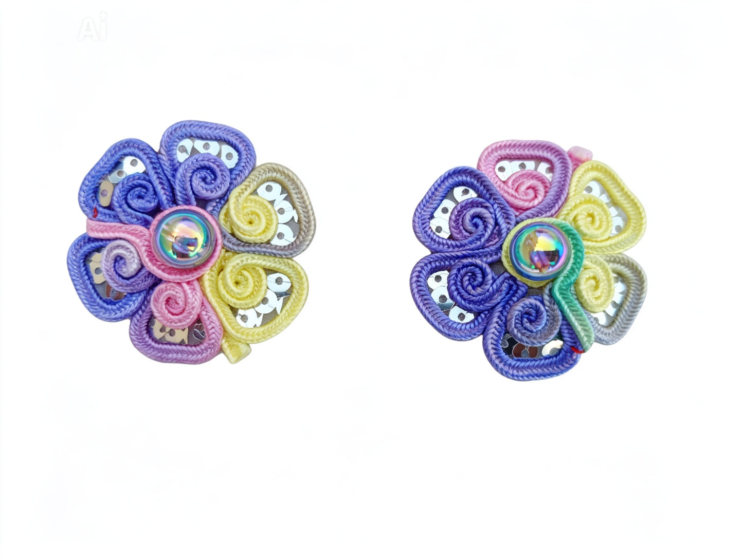 Handcrafted Floral Motif – Pearl & Sitara Embroidery Patch