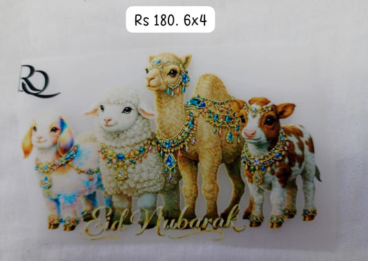 SHEEPS AND ANIMALS SET - IRON ON DTF STICKER 6X4 INCH