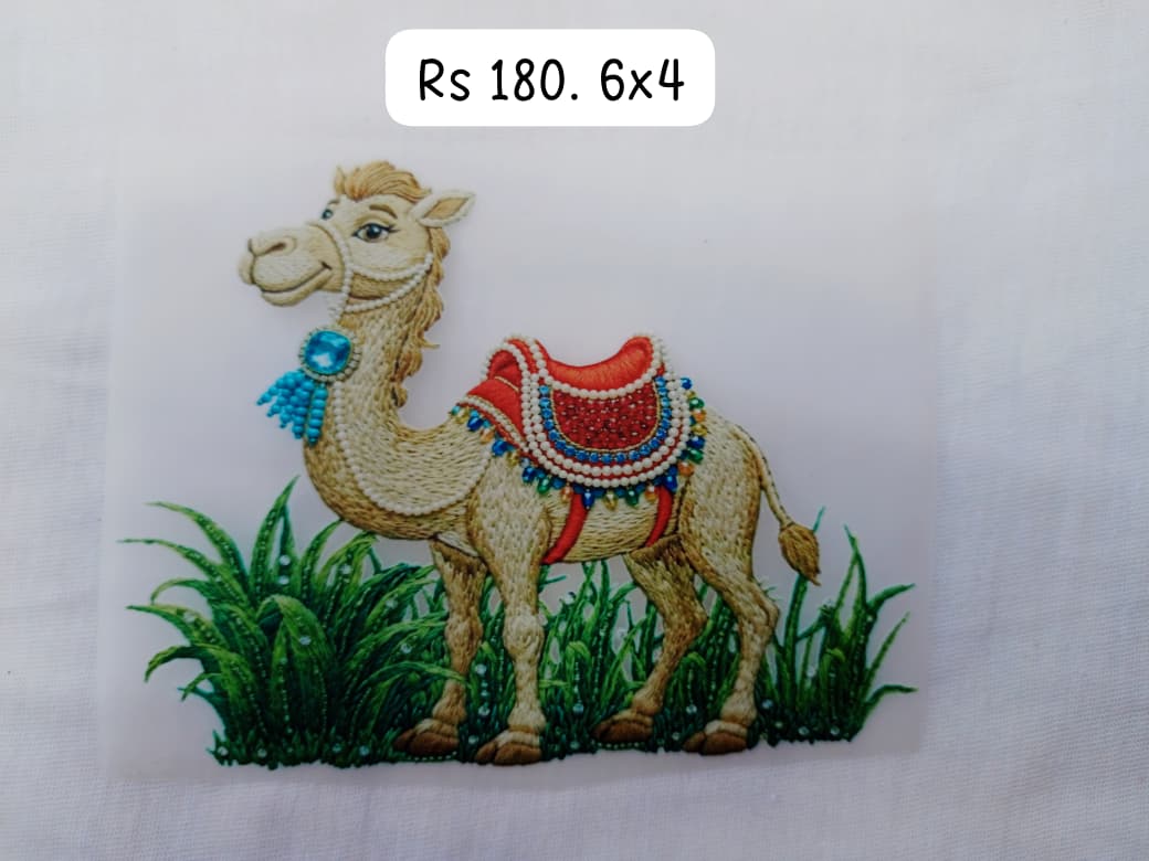 CAMEL BIG SIZE PATCH - IRON ON DTF STICKER 6X4 INCH