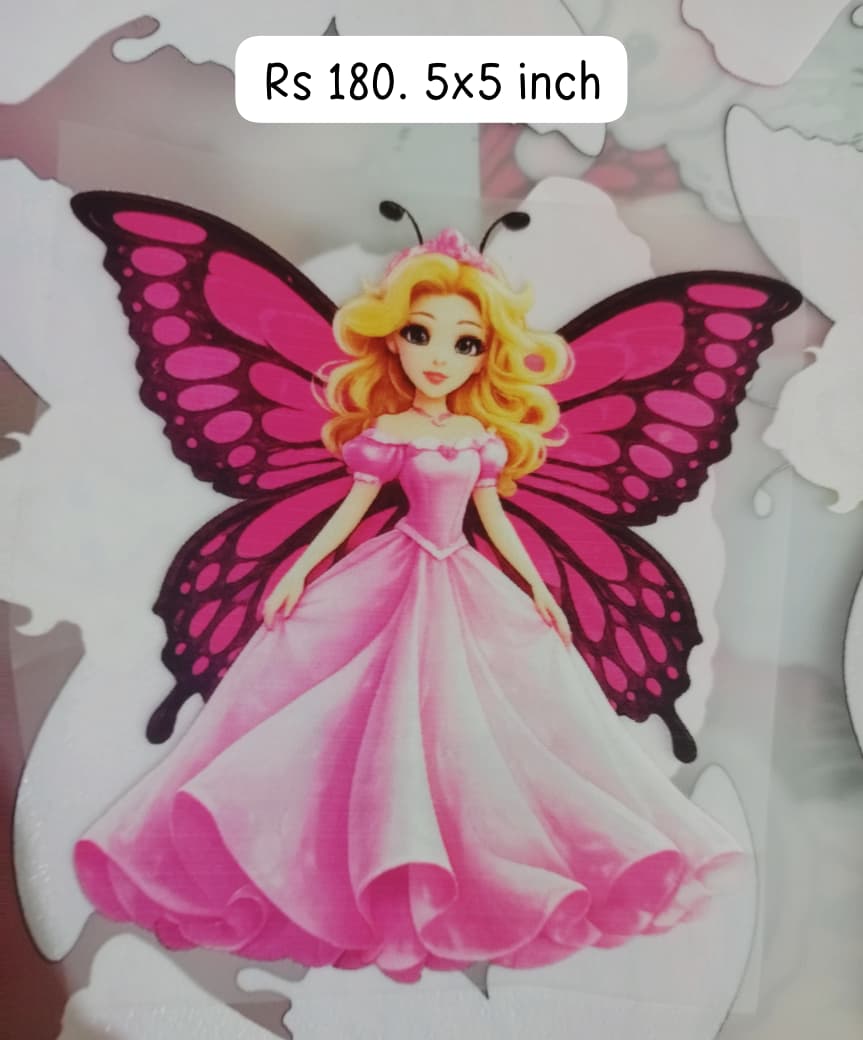 FAIRY DOLL PINK COLOR PATCH - IRON ON DTF STICKER 5X5 INCH