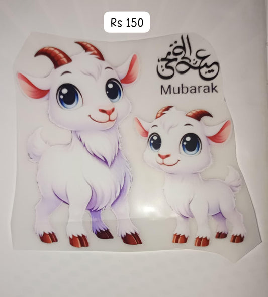 BABY GOATS PAIR - IRON ON DTF STICKER 4X4 INCH