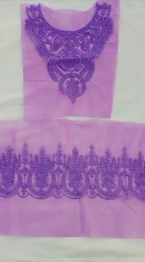 EMBRIODERY & SITARI WORK NECK TRENDING NECK DESIGN WITH BORDER