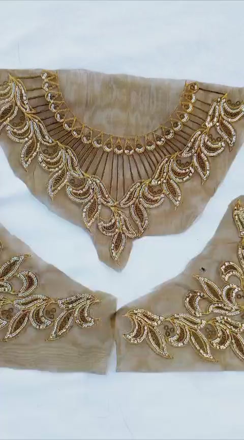 EMBROIDERD NECK AND BORDER WITH BEAUTIFUL SEQUENS WORK